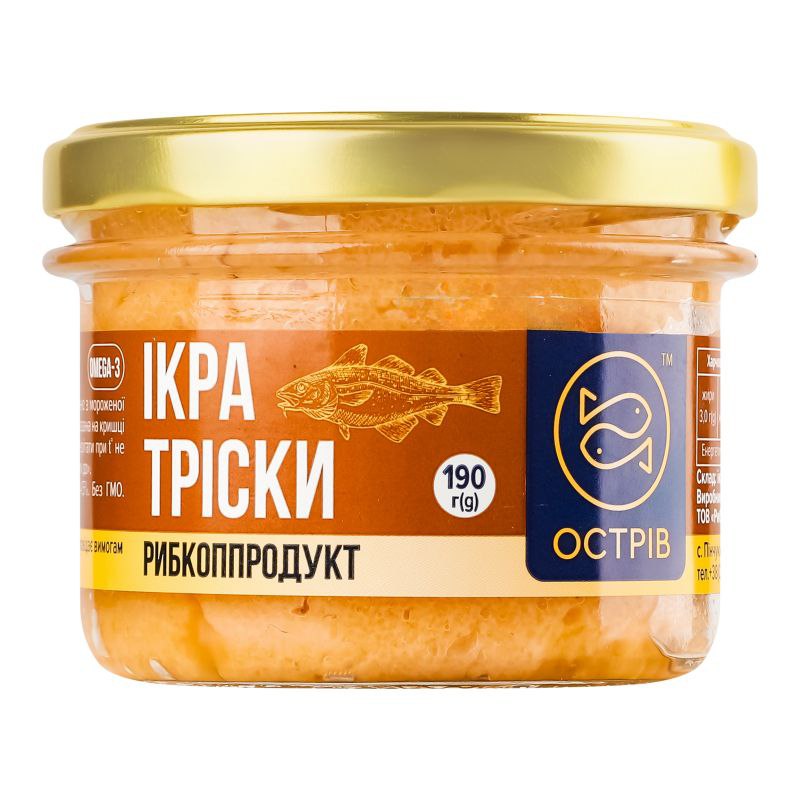 Ікра біла(тріска) Острів ск/б 190г